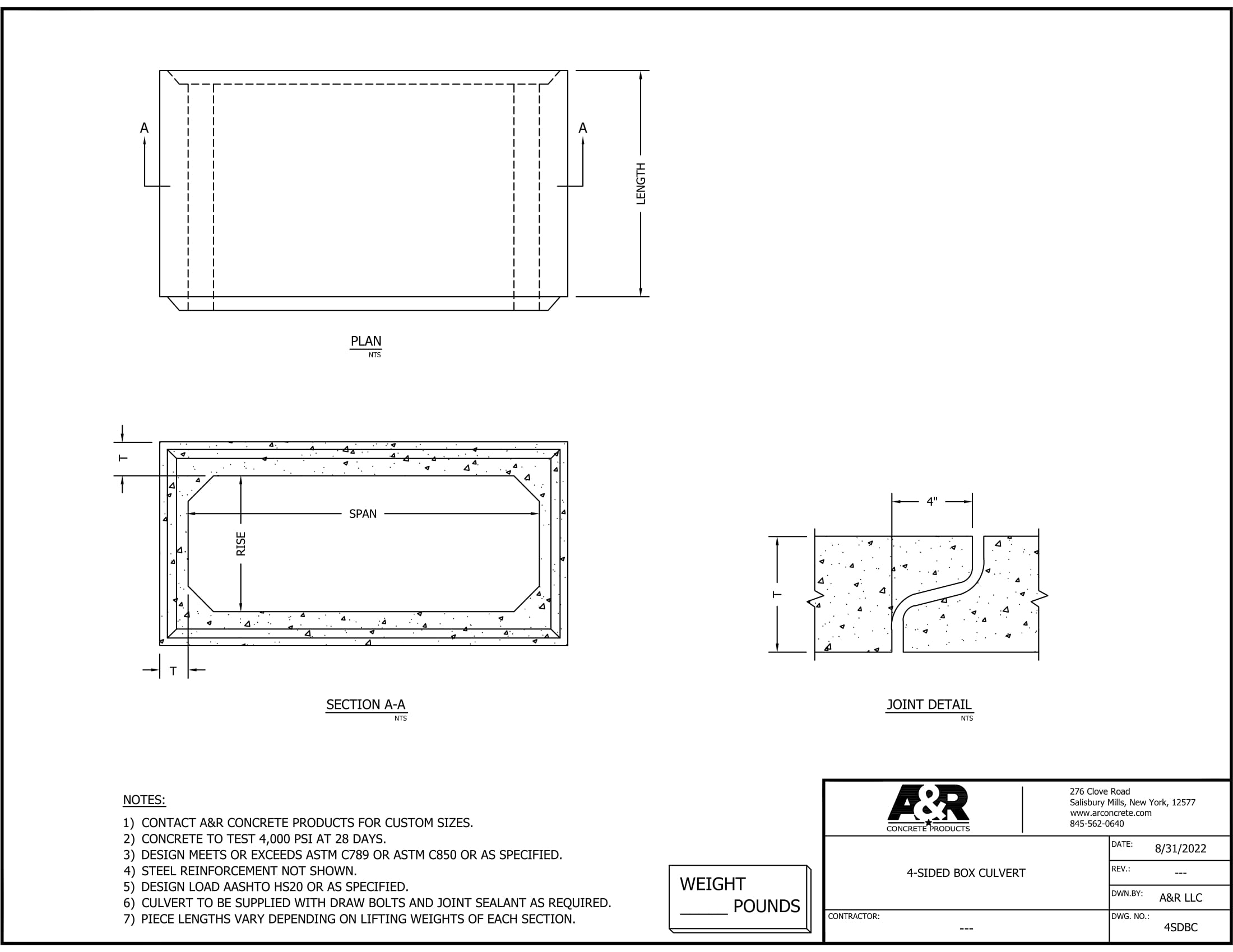 BOX CULVERT ( 5,5 m x 5,4 m ) x 4,5 m: Eurocode 2, Système Bt (CPC  Fascicule 61, titre II), REINFORCEMENT, PROJECT DRAWINGS, TAKE OFF, DESIGN  AND CHECK OF REINFORCED CONCRETE